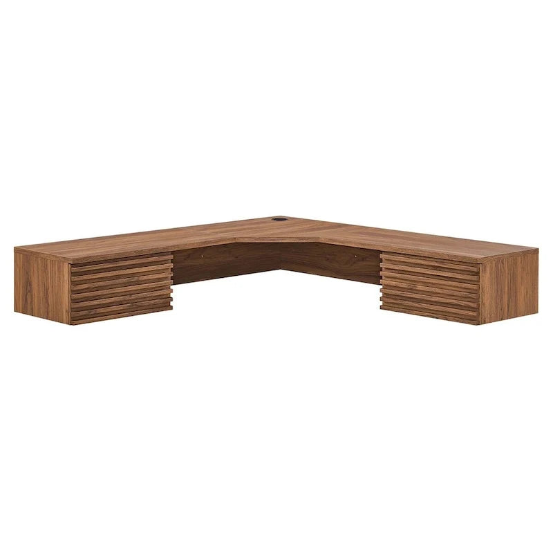 Render Wandmontierter Eckschreibtisch