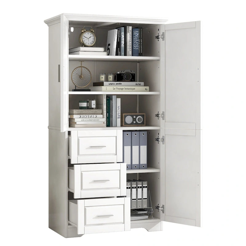 Hoher und breiter Schrank mit Türen für Badezimmer/Büro