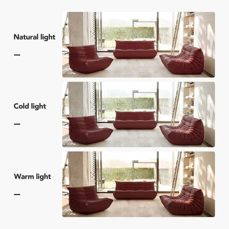 Furgle Mikrofaser-Ledersofa Ergonomisches Design Lazy Sofa Bodensofa