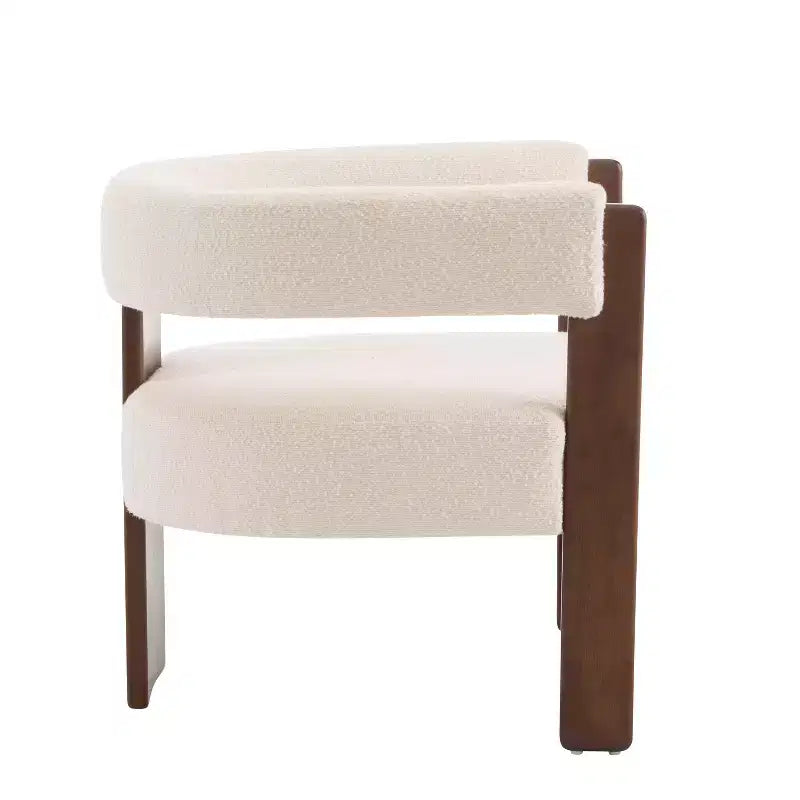 Christopher Knight Home Noah moderner Akzent-Sessel mit Polsterung und Gestell aus Kautschukholz