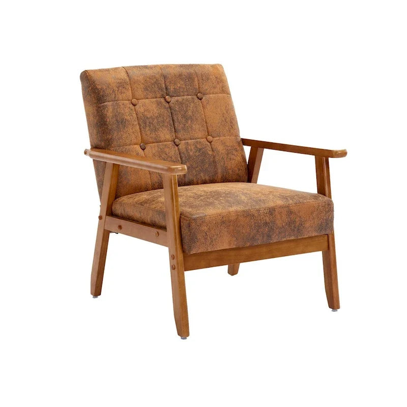 2er-Set Akzentstühle mit Beistelltisch, Armlehnstuhl für Wohnzimmer, Schlafzimmer, Büro - 78,0 cm H * 64,5 cm B * 71,0 cm T