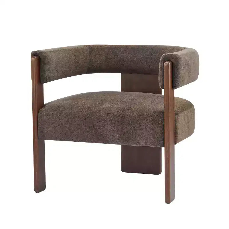 Christopher Knight Home Noah moderner Akzent-Sessel mit Polsterung und Gestell aus Kautschukholz