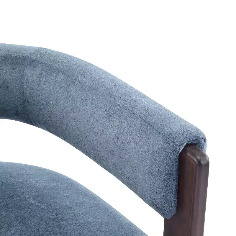 Christopher Knight Home Noah moderner Akzent-Sessel mit Polsterung und Gestell aus Kautschukholz