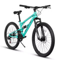 Okak Mountainbike 26 Zoll mit Stoßdämpfern vorne und hinten, 21-Gang-Erwachsenenfahrrad mit Stahlrahmen, Herrenfahrrad für Jugendliche und Erwachsene, Blau
