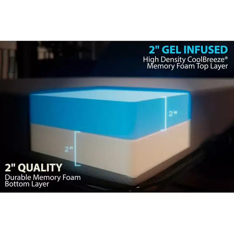 DynastyMattress 4-Zoll CoolBreeze Memory-Foam-Matratze für ausziehbare Schlafsofas und Couchbetten, Full-Size, Sofa nicht enthalten - Hergestellt in den USA
