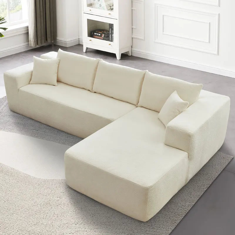 Modernes Polster-Chaiselongue-Sofa mit Kissen für das Wohnzimmer