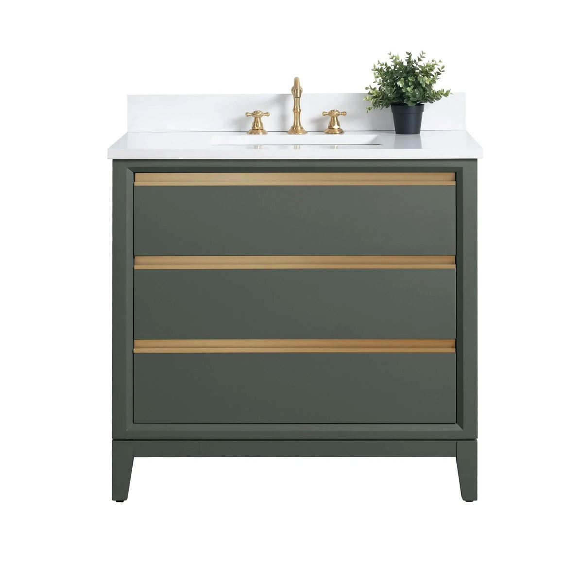 Vanity Art Badezimmerschrank mit Keramikwaschbecken und Platte aus technischem Marmor