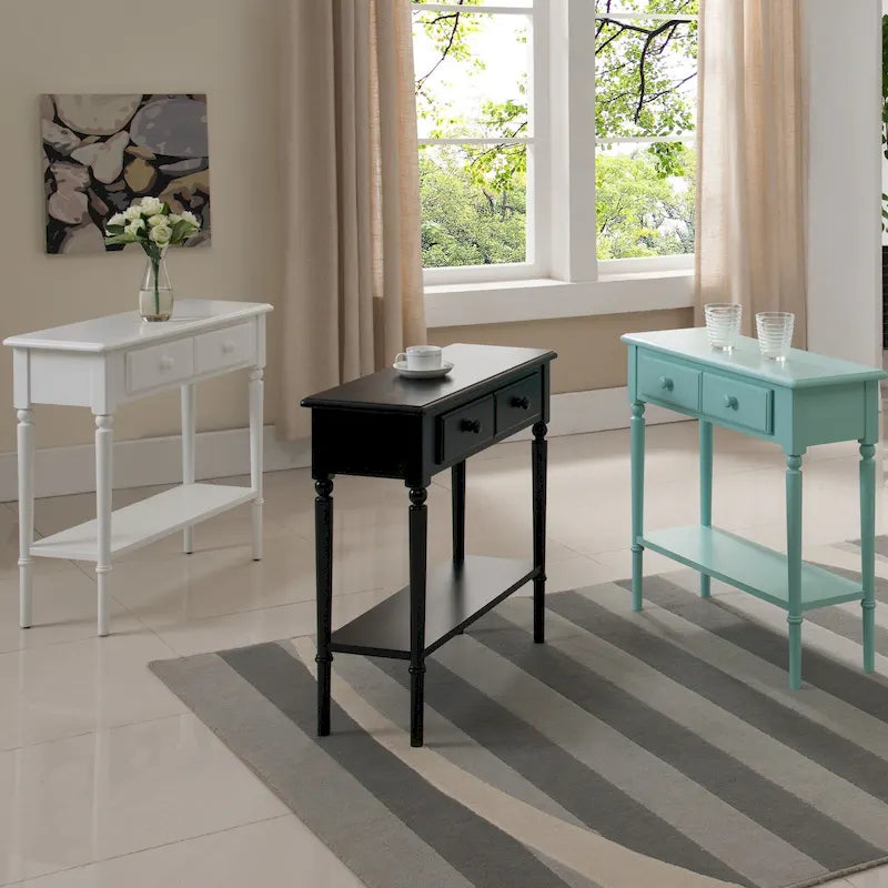 Leick Home Coastal schmaler Konsolentisch mit einer Schublade für den Flur