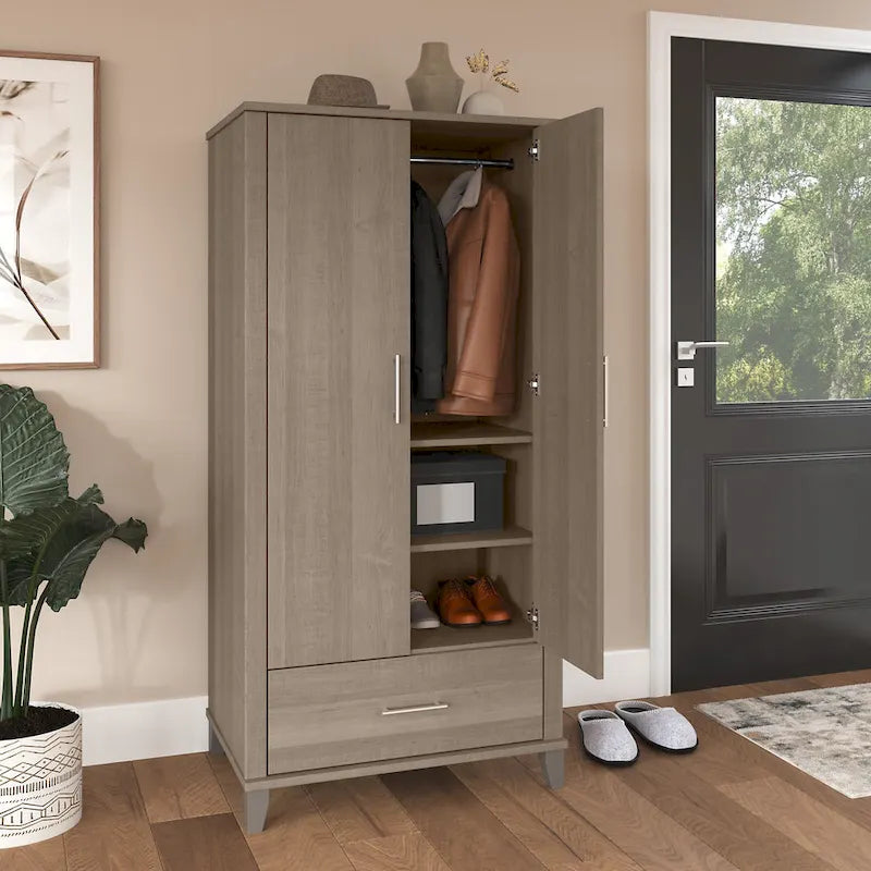 Somerset Hoher Eingangsschrank mit Türen und Schublade von Bush Furniture