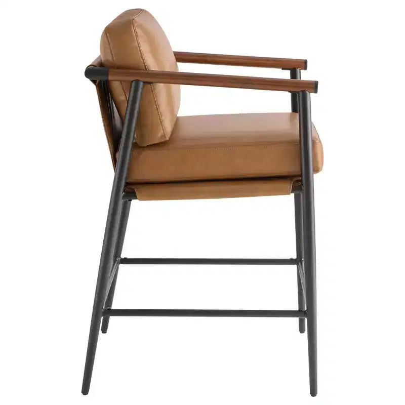 Spruce&Spring Moderne Tresenhocker mit Armlehnen & Metallgestell, 2er-Set