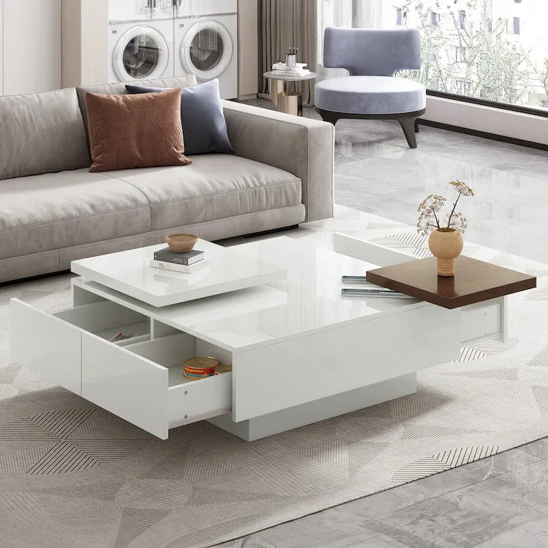 Moderner quadratischer Couchtisch aus Holz