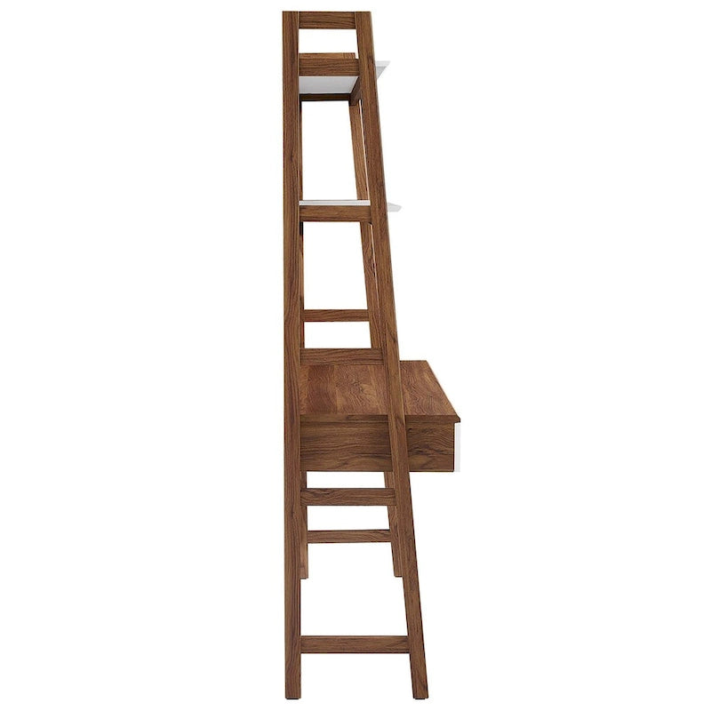 Schreibtisch mit Bücherregal und Schubladen
