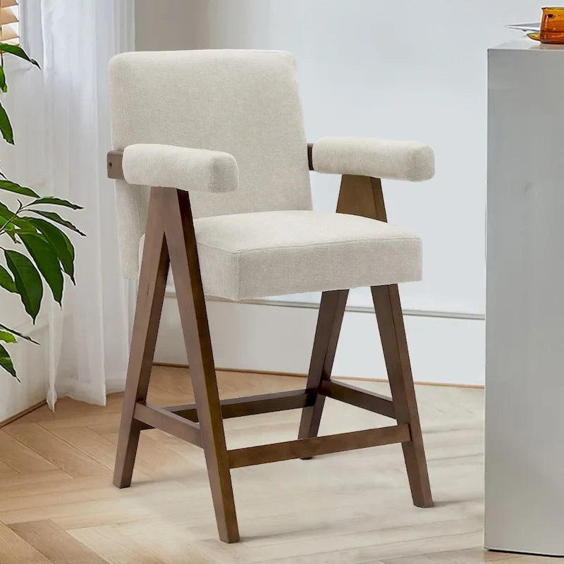 Moderne gepolsterte Thekenhocker, einzeln