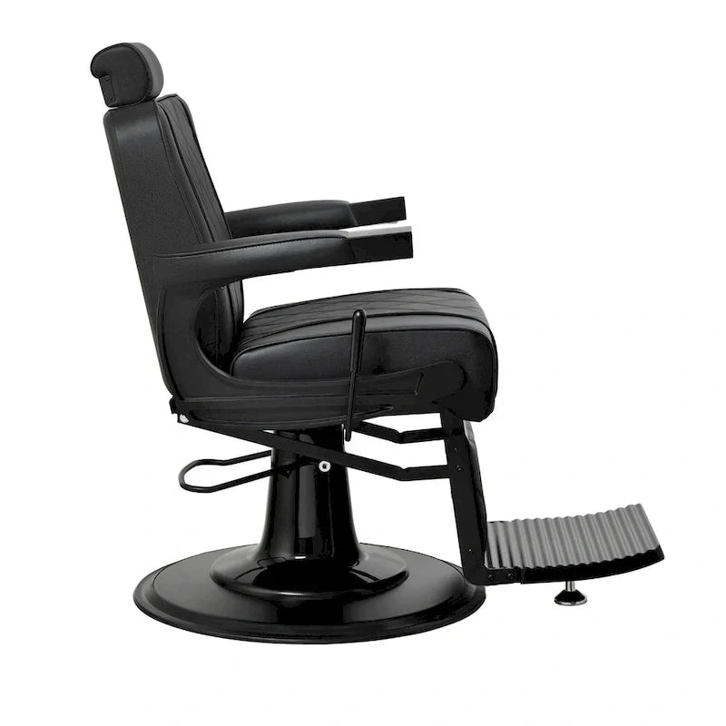 ROGERS Hochleistungs-Friseurstuhl, verstellbarer Friseurstuhl zum Stylen, Schwarz
