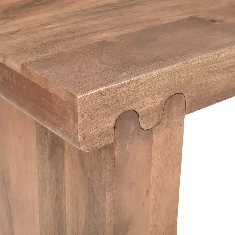 Whisen minimalistischer Konsolentisch im Landhausstil aus Mangoholz & Flurtisch mit verdickter Tischplatte