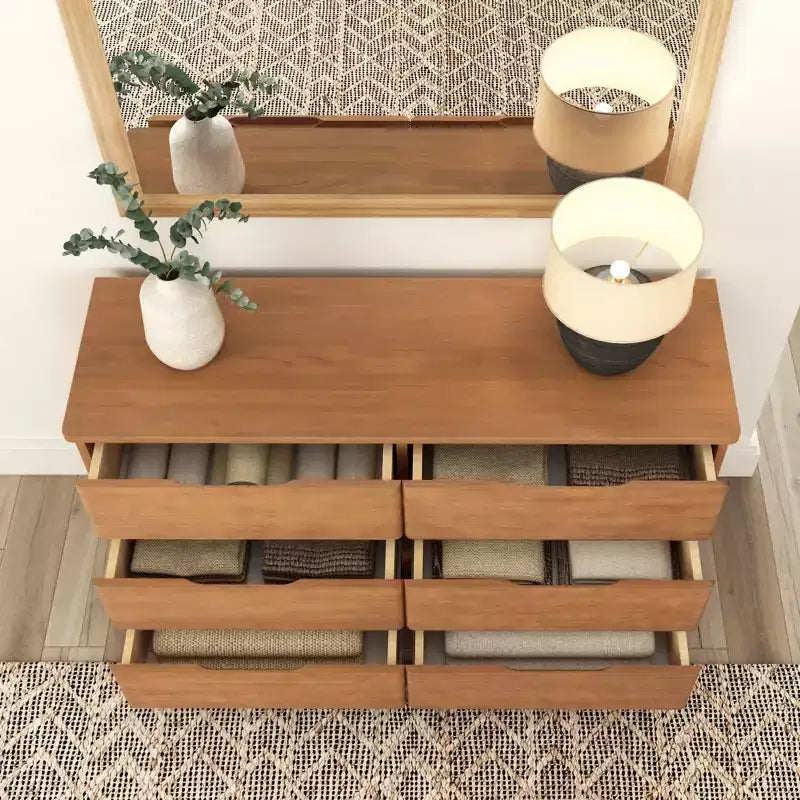 Massivholz-Kommode im Landhausstil mit 6 Schubladen