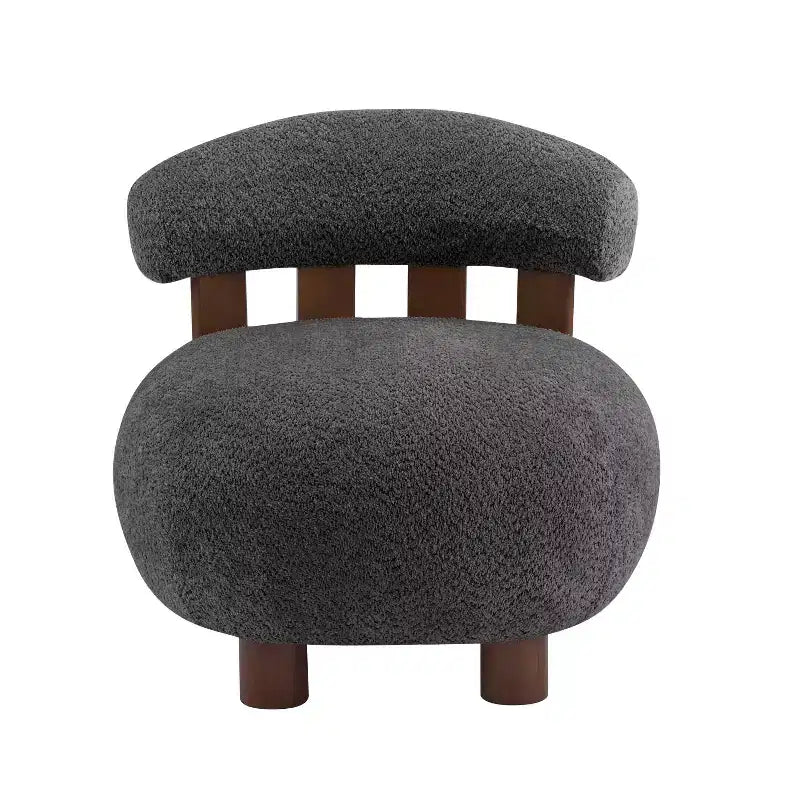 Christopher Knight Home Gareth moderner Akzent-Slipper-Sessel aus Holz mit Bouclé-Polsterung