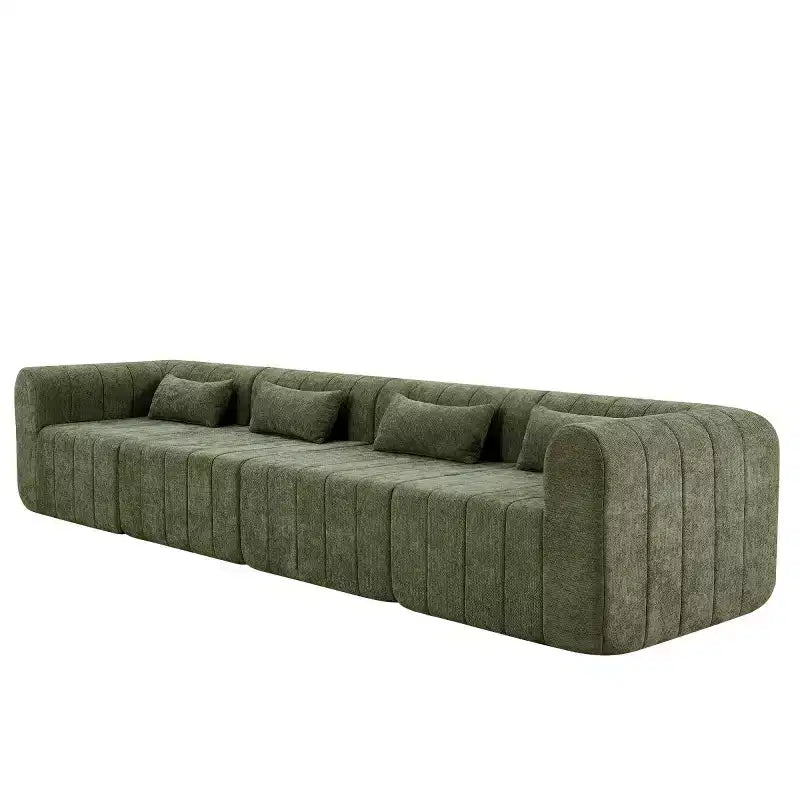 145.5 Modernes, wandelbares Ecksofa, Polster-Ecksofa für 4 Personen mit Schaumstoffkern, L-förmiges Wohnzimmer-Sofa-Panipeachy