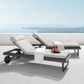 Vistano 2-teiliges Sunbrella Outdoor-Terrassen-Liege-Set – Grau