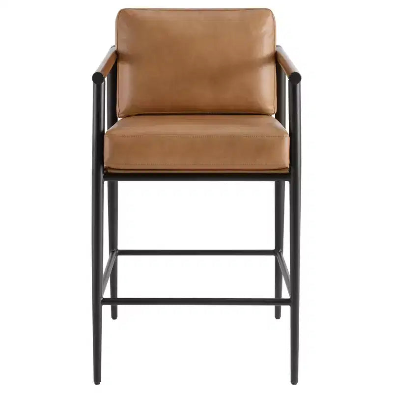 Spruce&Spring Moderne Tresenhocker mit Armlehnen & Metallgestell, 2er-Set