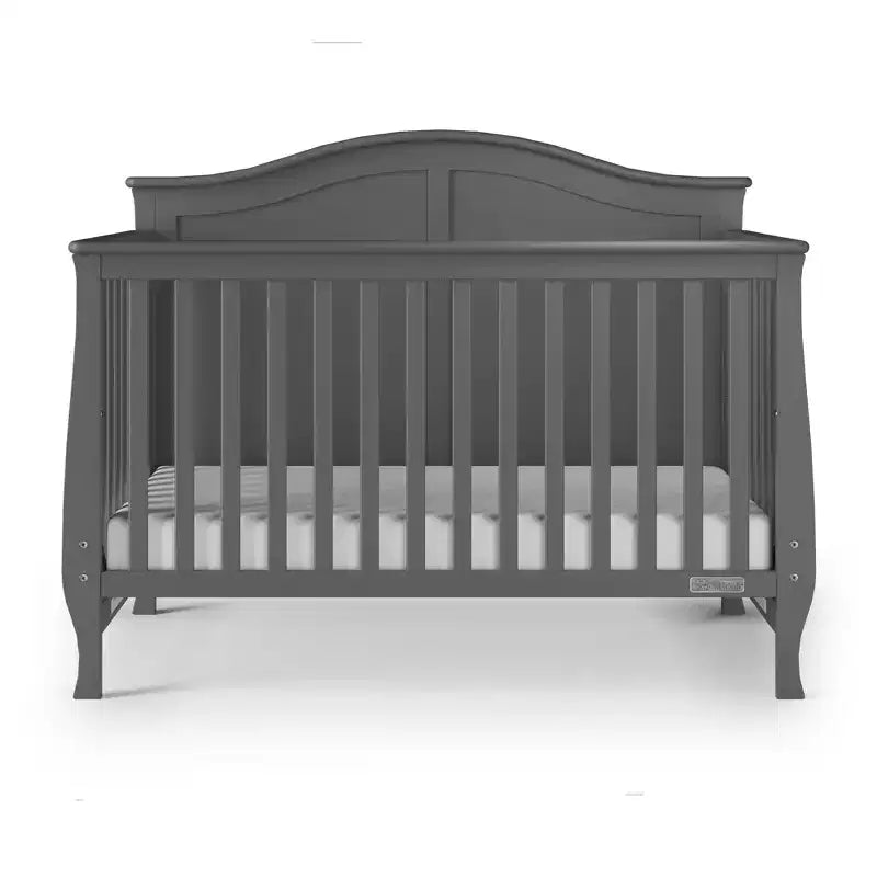 4-in-1-Wandlungsfähiges Babybett, wandelbar zum Tagesbett, Kleinkindbett und Full-Size-Bett, 3 Matratzenpositionen, babyfreundliche Oberflächenbeschichtung
