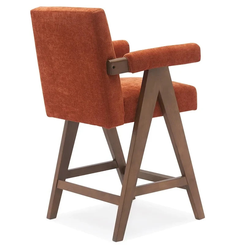 Moderne gepolsterte Thekenhocker, einzeln