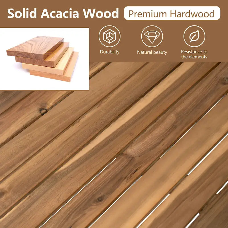 L-förmiges Ecksofa-Set, Terrassen-Sitzgruppe mit Tisch, Lounge-Ecksofa aus Holz, 4-teiliges Outdoor-Sitzgruppen-Set