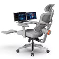Newtral Ergonomischer Bürostuhl mit Fußstütze - 4D-Armlehnen-Liegestuhl - NT002+LAPD-GRAY