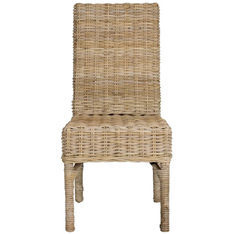 SAFAVIEH Karyl Unbehandelter natürlicher Weidengeflecht-Esszimmerstuhl (2er-Set) - 18,5 x 18,5 x 38,1 - 19B x 19T x 38H