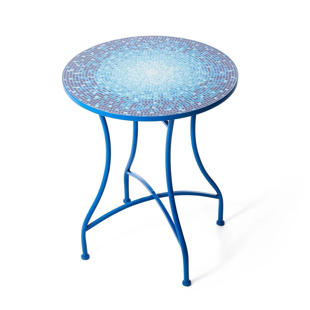 Glitzhome Klappbares Bistro-Set aus Metall für den Außenbereich, 3-teilig, Terrassentisch und Stühle