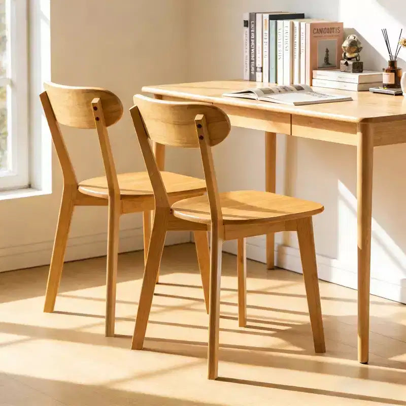 Set aus 2 Esszimmerstühlen aus Massivholz im Mid-Century-Modern-Stil, Küchenstühle für Esszimmer, Restaurant oder Wohnzimmer – Panipeachy