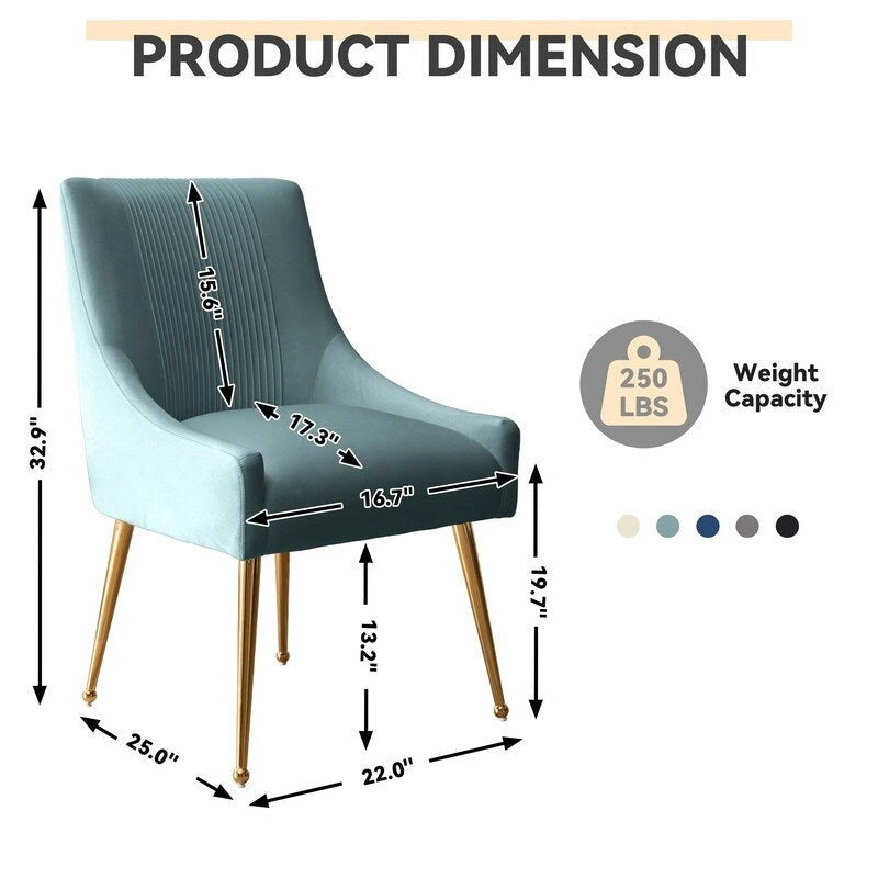 SEYNAR Moderner Glamour Samt-Esszimmerstuhl 8er-Set für das Esszimmer, getufteter Schminkstuhl für das Wohnzimmer (ohne Tisch)