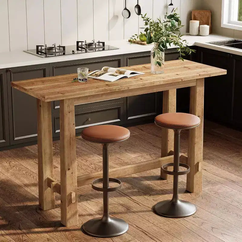 63-Zoll-Stehtisch aus Massivholz für Küche, Café oder Restaurant