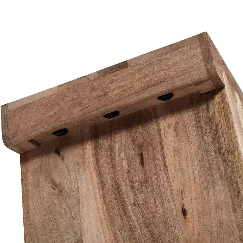 Whisen minimalistischer Konsolentisch im Landhausstil aus Mangoholz & Flurtisch mit verdickter Tischplatte