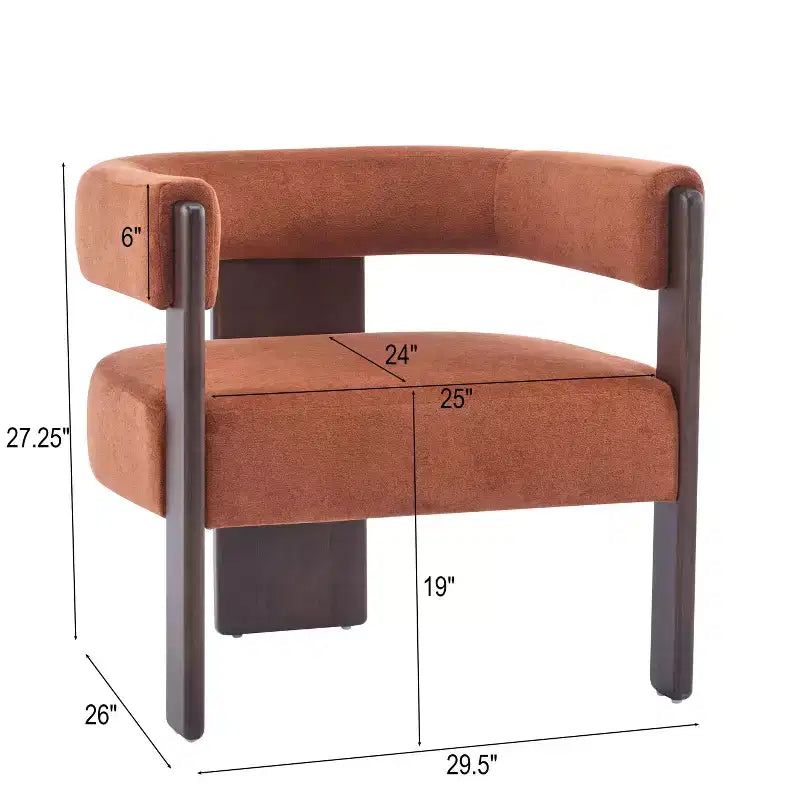 Christopher Knight Home Noah moderner Akzent-Sessel mit Polsterung und Gestell aus Kautschukholz
