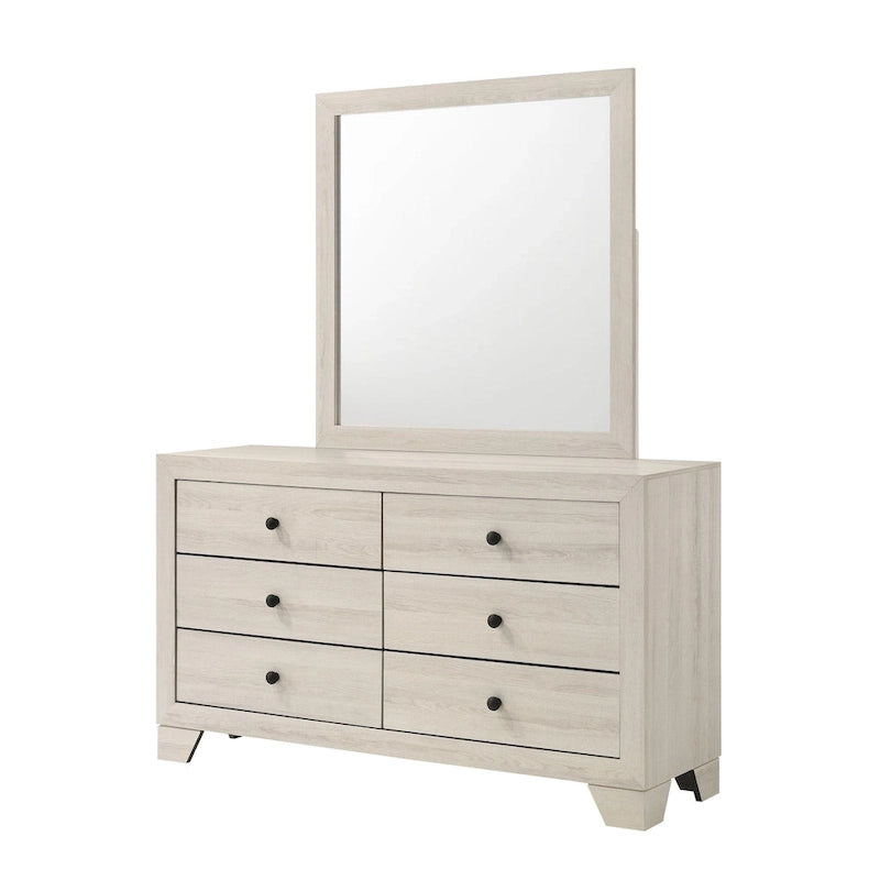 Annis 6-teiliges weißes Schlafzimmer-Set mit Plattformbetten