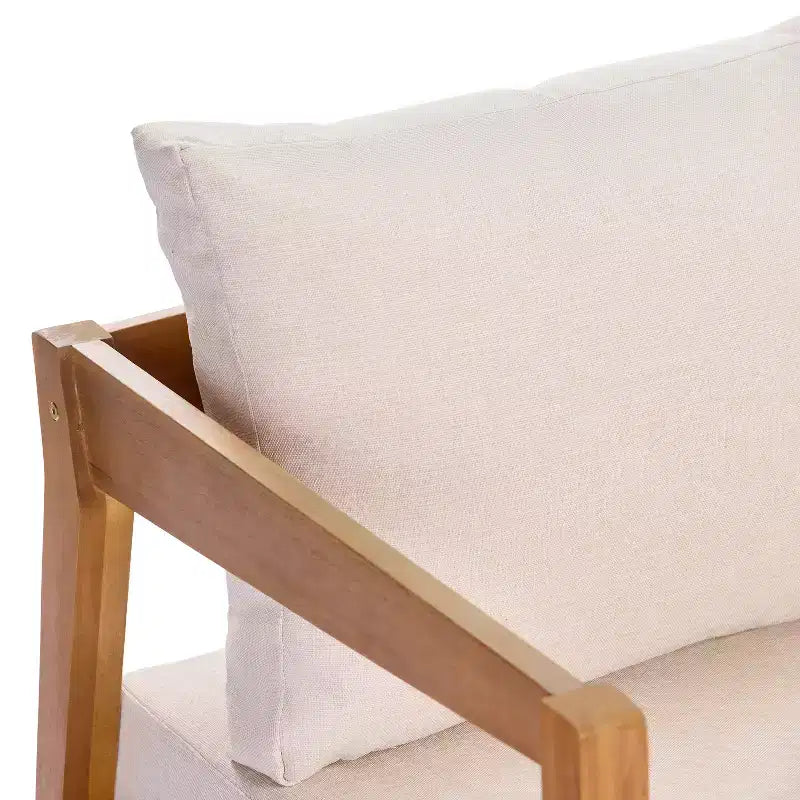 ModernLuxe 4/5-teiliges Akazienholz-Terrassenmöbel-Sofa-Set, Outdoor-Sitzgruppe mit Couchtisch für Veranda/Garten/Balkon