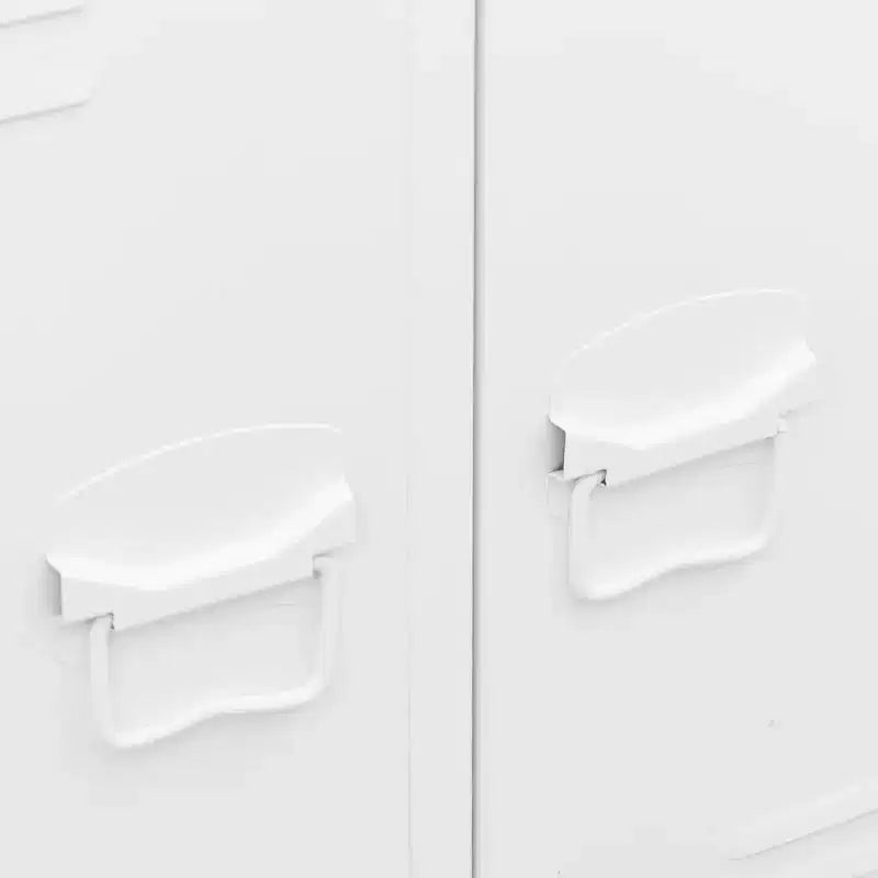 vidaXL Kleiderschrank aus schwarzem Blech, mittelgroß, mit verstellbaren Einlegeböden