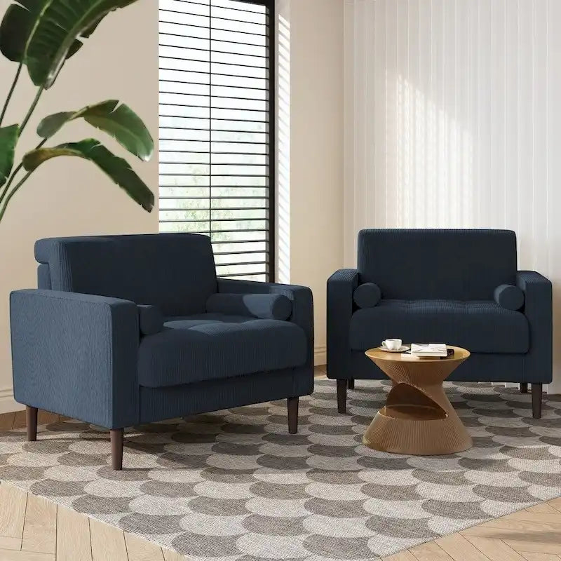 Moderne Polster-Akzentstühle, Cord-Breitsessel für Wohnzimmer
