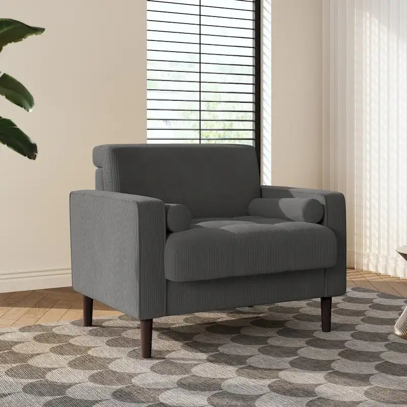 Moderne Polster-Akzentstühle, Cord-Breitsessel für Wohnzimmer