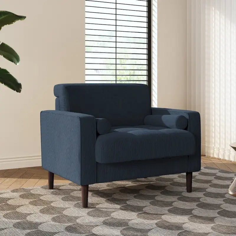 Moderne Polster-Akzentstühle, Cord-Breitsessel für Wohnzimmer