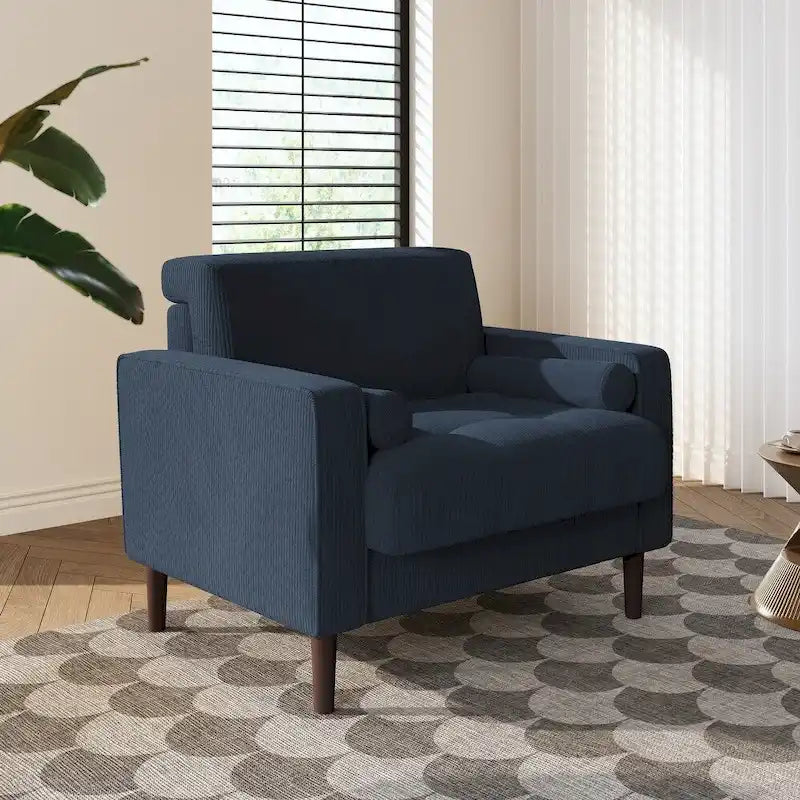 Moderne Polster-Akzentstühle, Cord-Breitsessel für Wohnzimmer