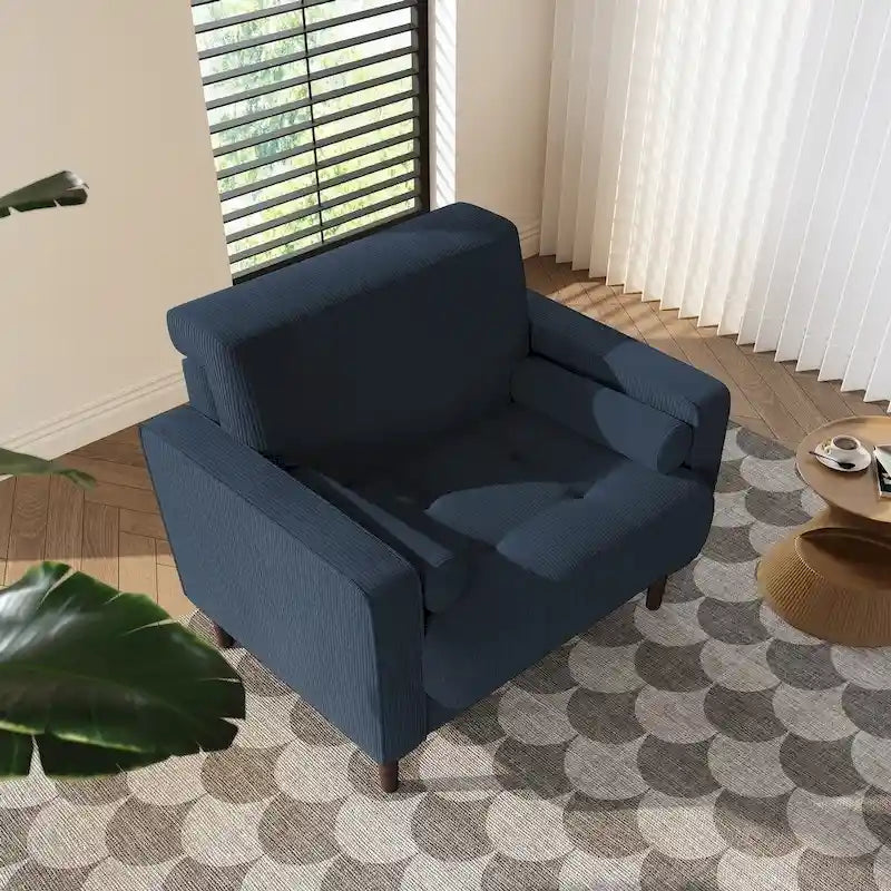 Moderne Polster-Akzentstühle, Cord-Breitsessel für Wohnzimmer