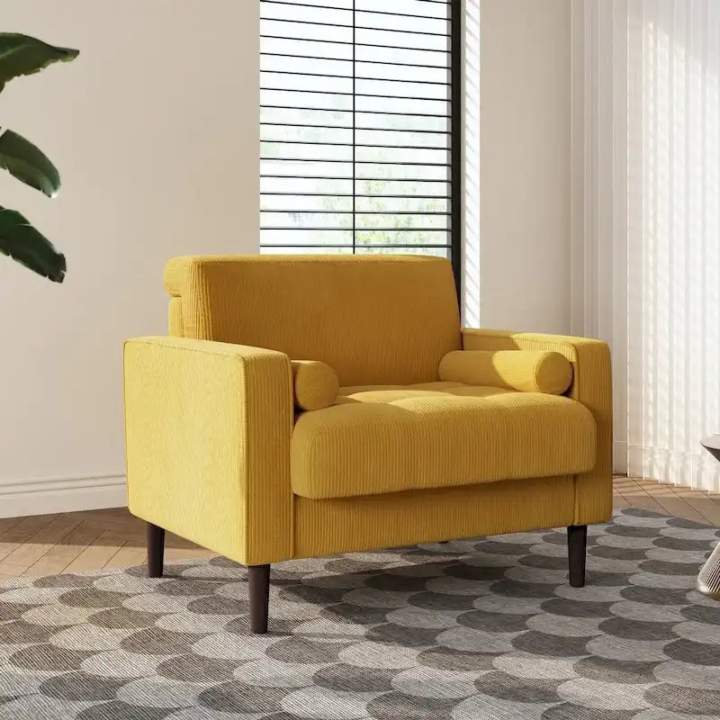 Moderne Polster-Akzentstühle, Cord-Breitsessel für Wohnzimmer
