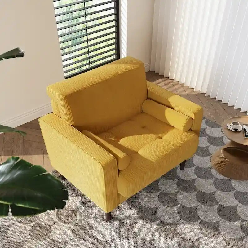Moderne Polster-Akzentstühle, Cord-Breitsessel für Wohnzimmer