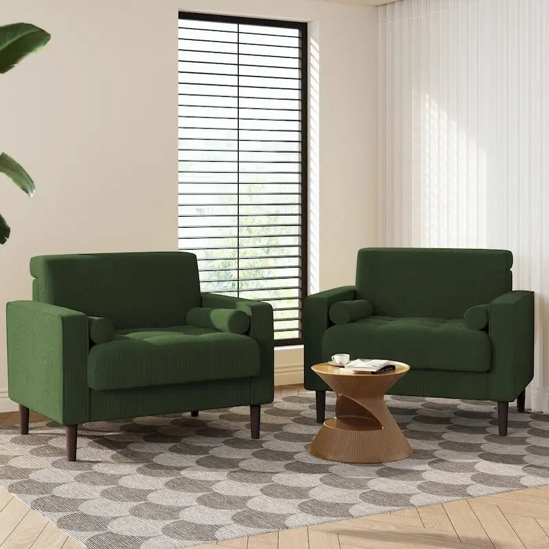 Moderne Polster-Akzentstühle, Cord-Breitsessel für Wohnzimmer