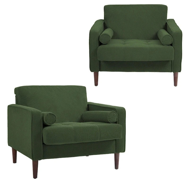 Moderne Polster-Akzentstühle, Cord-Breitsessel für Wohnzimmer
