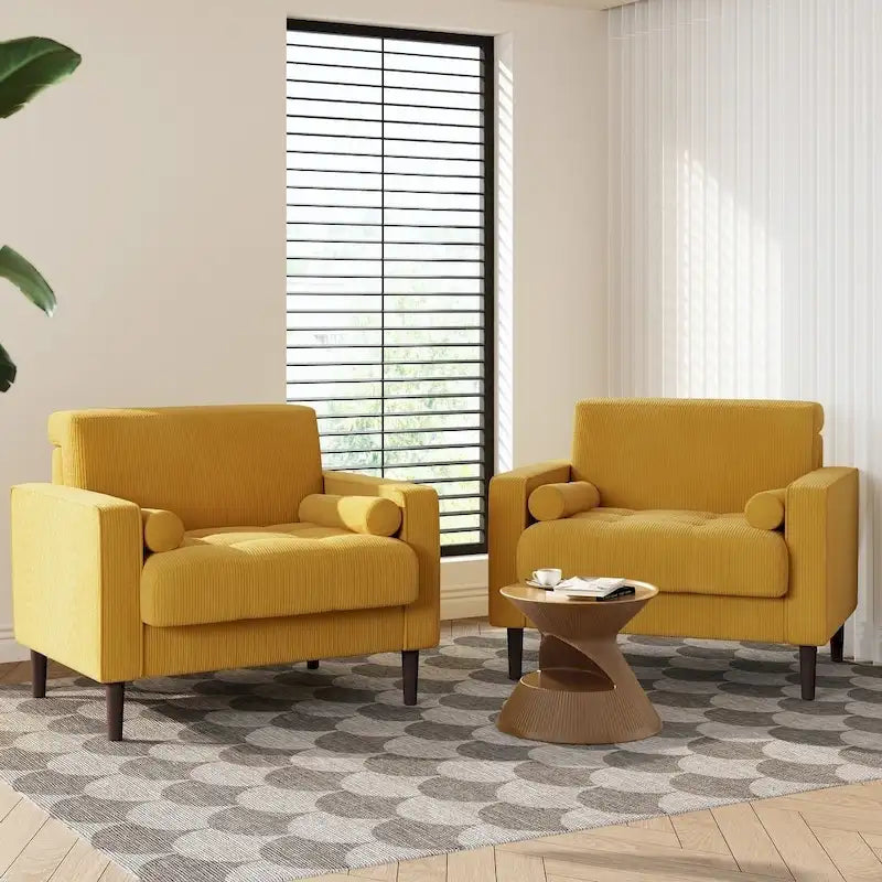 Moderne Polster-Akzentstühle, Cord-Breitsessel für Wohnzimmer