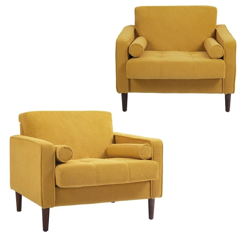 Moderne Polster-Akzentstühle, Cord-Breitsessel für Wohnzimmer
