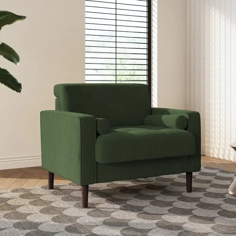 Moderne Polster-Akzentstühle, Cord-Breitsessel für Wohnzimmer
